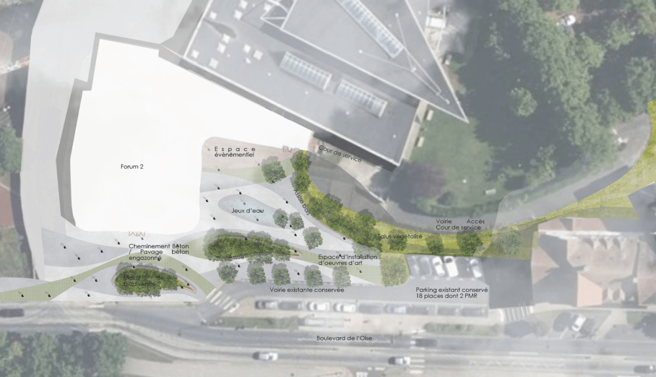 Parvis du forum - Espace Libre